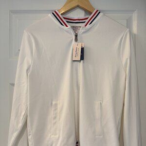 NWT! Tommy Bahama Active Track Zip Jacket Striped Piping L Golf UPF 50 - NWT!